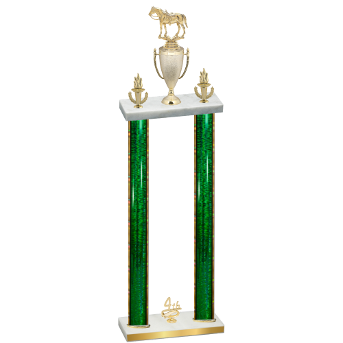 Double Green Glacier Fourth Place Horses Trophy