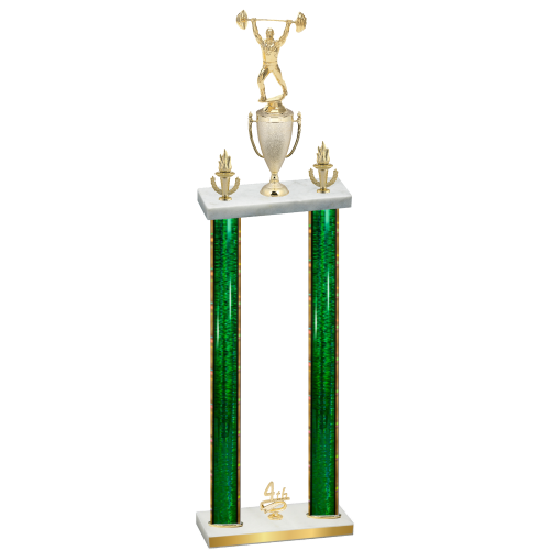 Double Green Glacier Fourth Place Weights Trophy