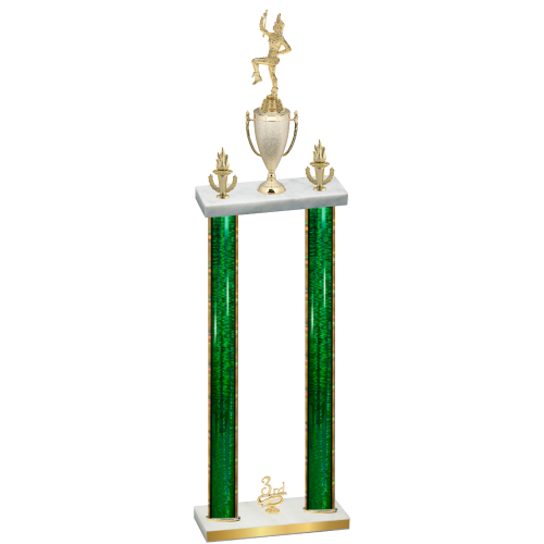 Double Green Glacier Third Place Majorette Trophy