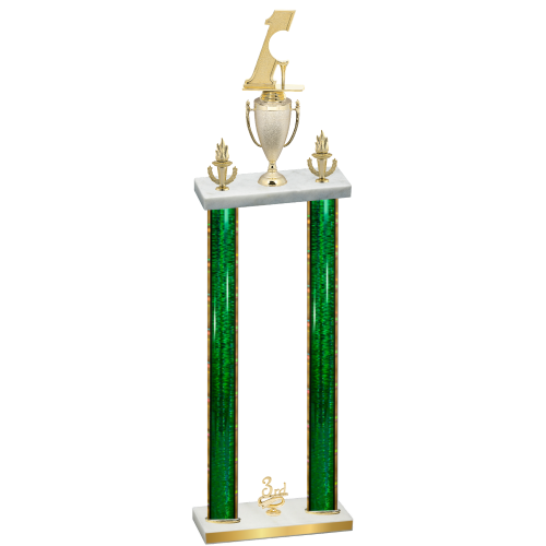 Double Green Glacier Third Place Golf Trophy
