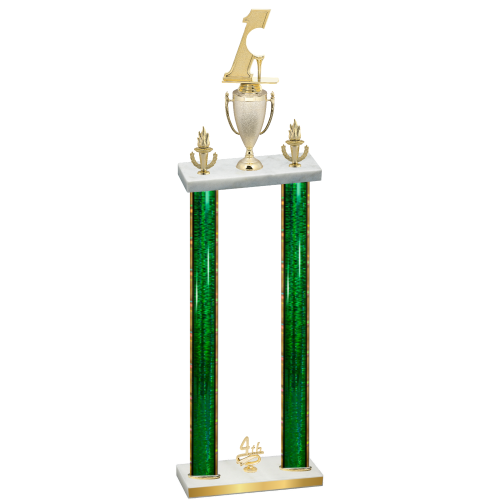 Double Green Glacier Fourth Place Golf Trophy