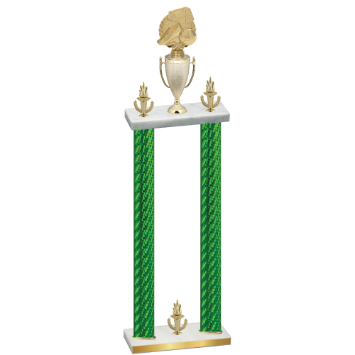Double Green Carbon Fiber Victory Soccer Trophy
