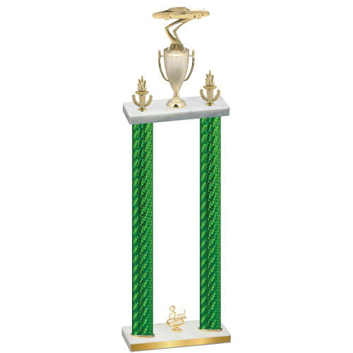 Double Green Carbon Fiber Third Place Cars Trophy
