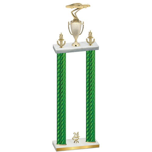 Double Green Carbon Fiber Year Cars Trophy