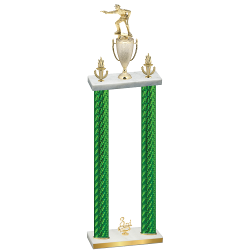 Double Green Carbon Fiber Third Place Shooter Trophy