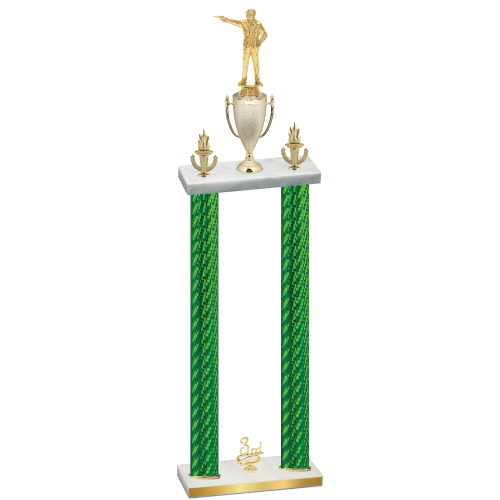 Double Green Carbon Fiber Third Place Shooter Trophy