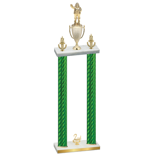 Double Green Carbon Fiber Second Place Holiday Trophy