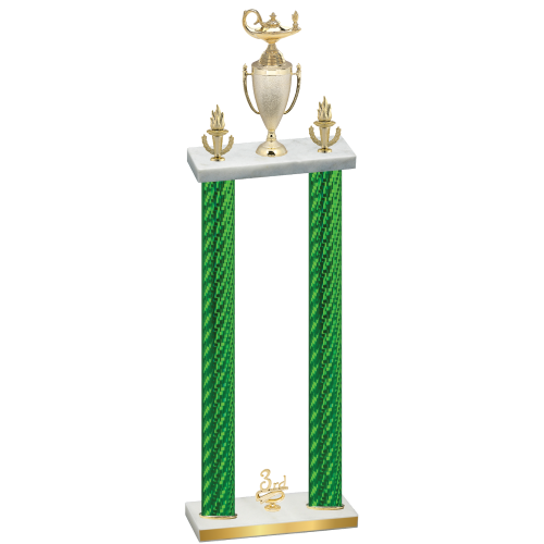 Double Green Carbon Fiber Third Place Academics Trophy