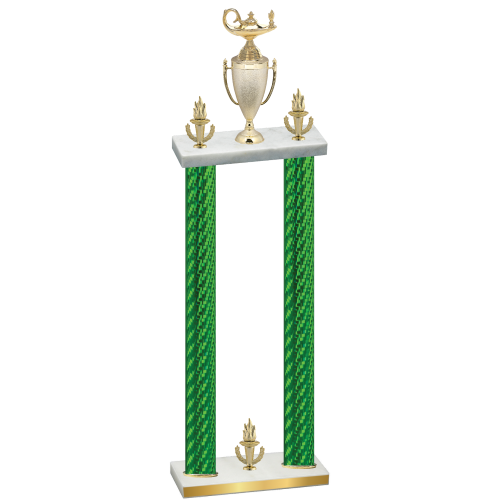 Double Green Carbon Fiber Victory Academics Trophy