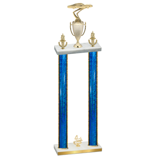 Double Blue Glacier Fourth Place Cars Trophy