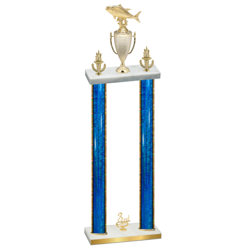 Double Blue Glacier Third Place Fishing Trophy
