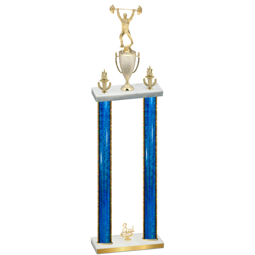 Double Blue Glacier Third Place Weights Trophy
