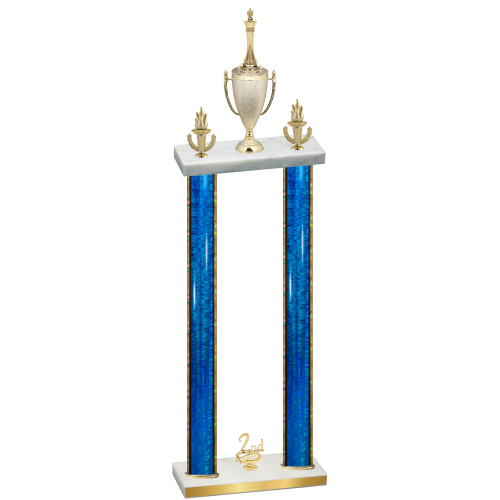 Double Blue Glacier Second Place Chess Trophy
