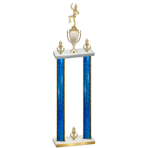Double Blue Glacier Victory Majorette Trophy