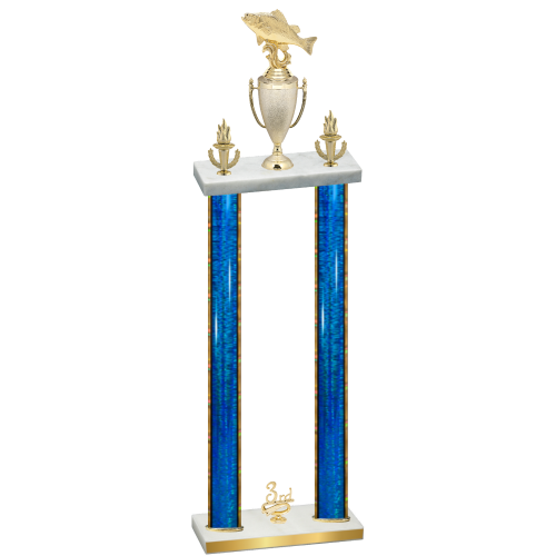 Double Blue Glacier Third Place Fishing Trophy