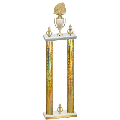 Double Gold Glacier Victory Soccer Trophy