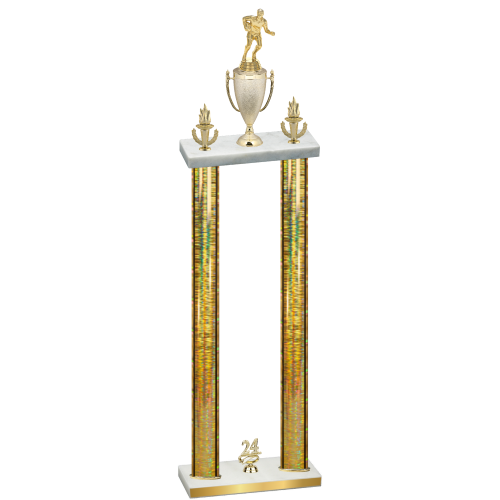 Double Gold Glacier Year Rugby Trophy
