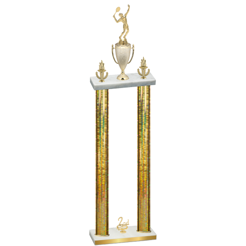 Double Gold Glacier Second Place Tennis Trophy