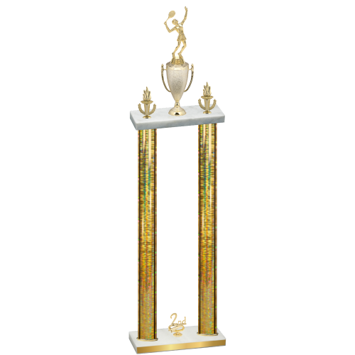 Double Gold Glacier Second Place Tennis Trophy