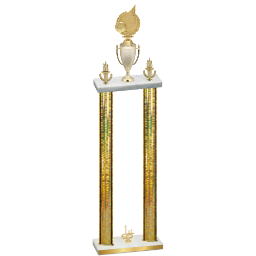 Double Gold Glacier First Place Volleyball Trophy