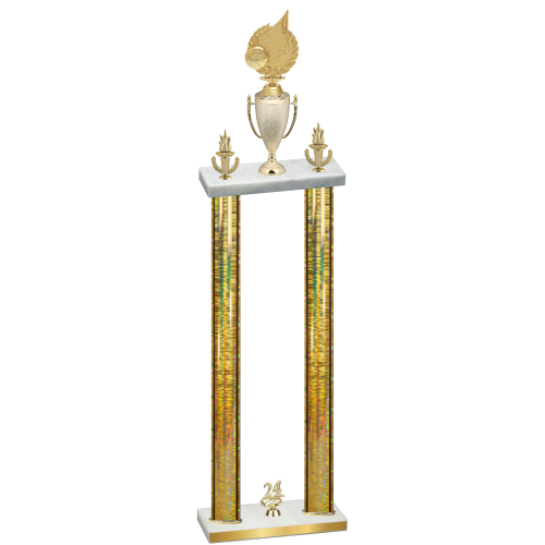 Double Gold Glacier Year Volleyball Trophy