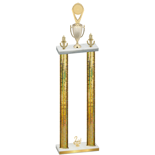Double Gold Glacier Second Place Insert Trophy