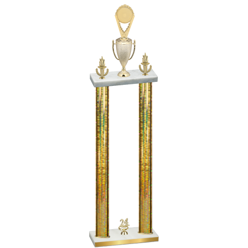 Double Gold Glacier Year Insert Trophy