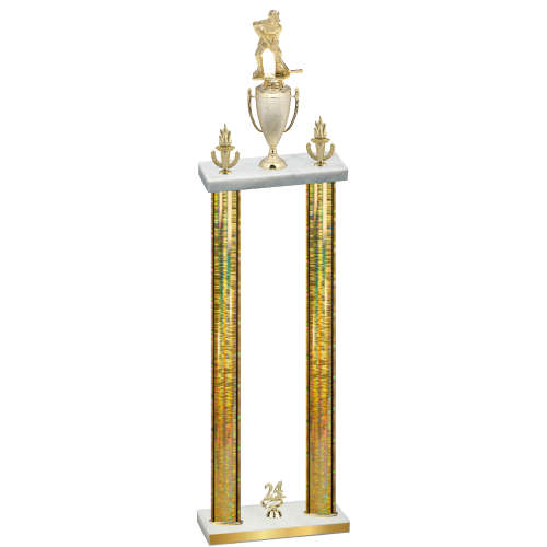 Double Gold Glacier Year Hockey Trophy