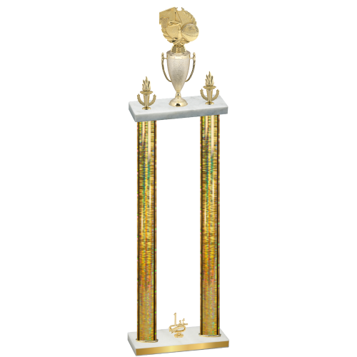Double Gold Glacier First Place Basketball Trophy