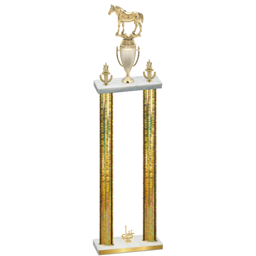 Double Gold Glacier First Place Horses Trophy