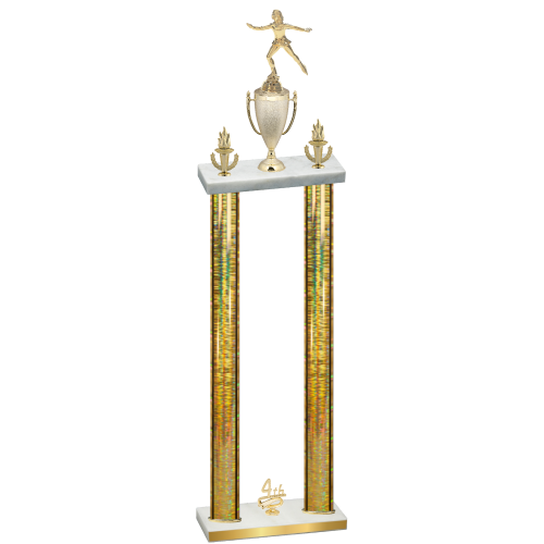 Double Gold Glacier Fourth Place Skater Trophy