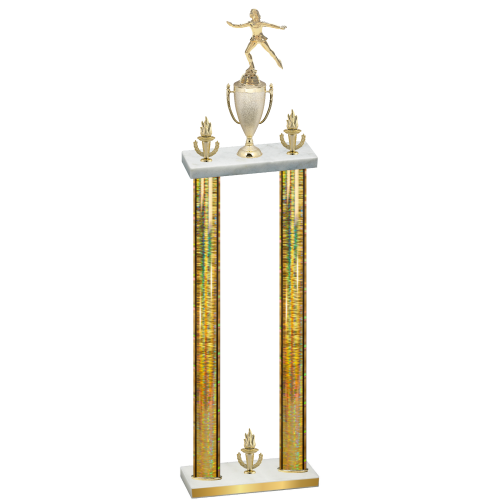 Double Gold Glacier Victory Skater Trophy