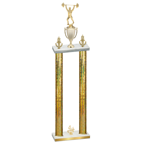 Double Gold Glacier Fourth Place Weights Trophy