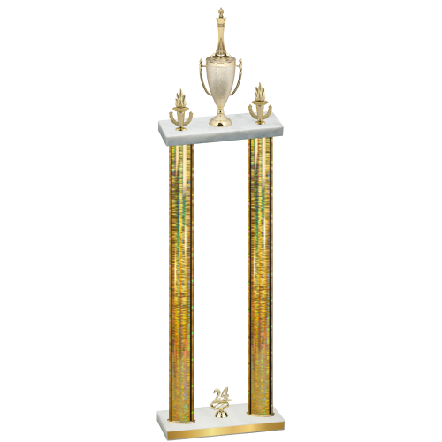 Double Gold Glacier Year Chess Trophy