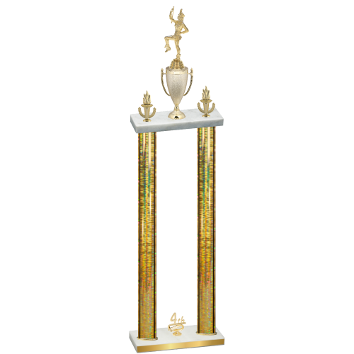 Double Gold Glacier Fourth Place Majorette Trophy