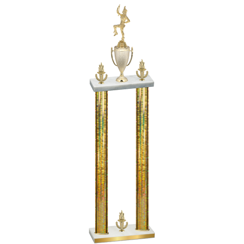 Double Gold Glacier Victory Majorette Trophy