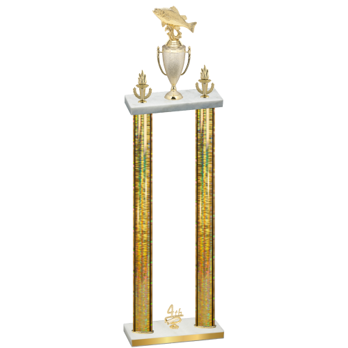 Double Gold Glacier Fourth Place Fishing Trophy
