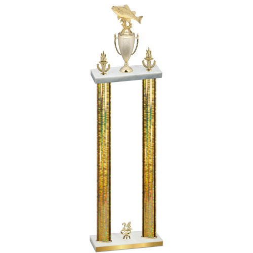 Double Gold Glacier Year Fishing Trophy