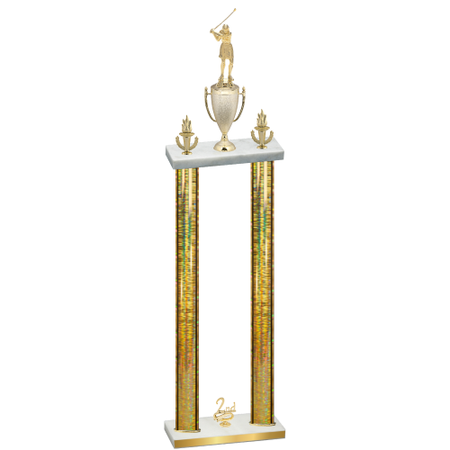 Double Gold Glacier Second Place Golf Trophy