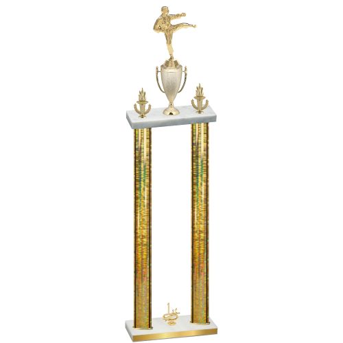 Double Gold Glacier First Place Karate Trophy