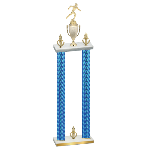 Double Blue Carbon Fiber Victory Running Trophy