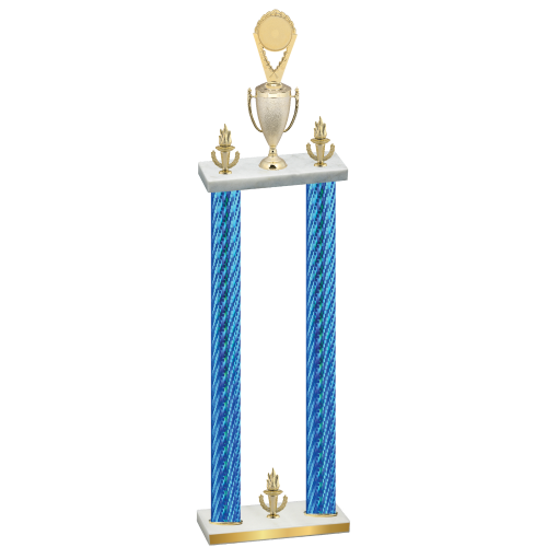 Double Blue Carbon Fiber Victory Insert Trophy