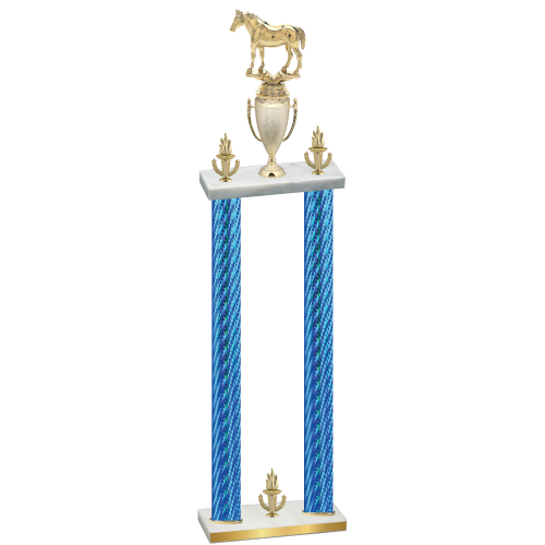 Double Blue Carbon Fiber Victory Horses Trophy