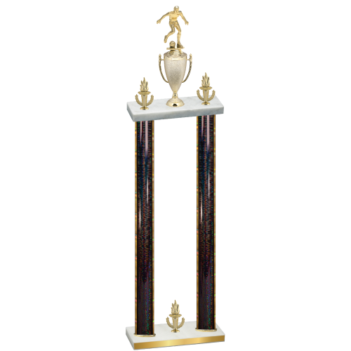 Double Black Glacier Victory Soccer Trophy