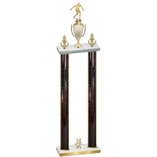 Double Black Glacier Year Soccer Trophy