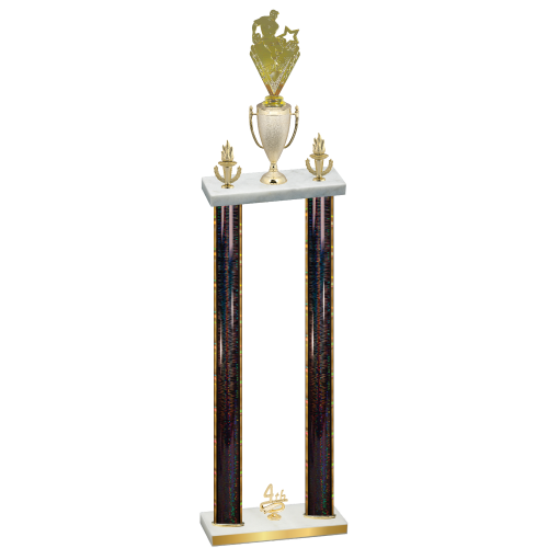 Double Black Glacier Fourth Place Rugby Trophy