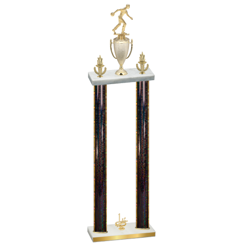 Double Black Glacier First Place Bowling Trophy