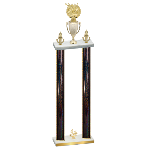 Double Black Glacier Fourth Place Bowling Trophy