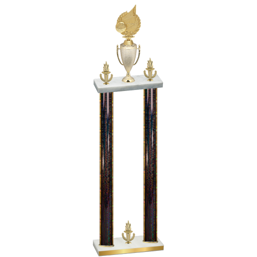 Double Black Glacier Victory Volleyball Trophy