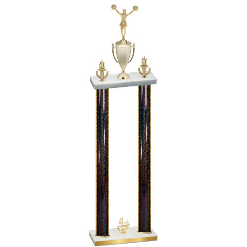 Double Black Glacier Fourth Place Cheerleading Trophy